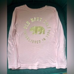 Old Navy Pink and Gold Long Sleeve Tee